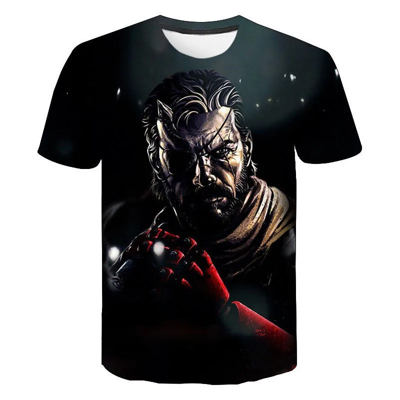 MGS Metal Gear Solid 3D Printed T-shirt Fashion Shooting Game Streetwear Men Women Oversized T Shirt Harajuku Tees Tops Clothing