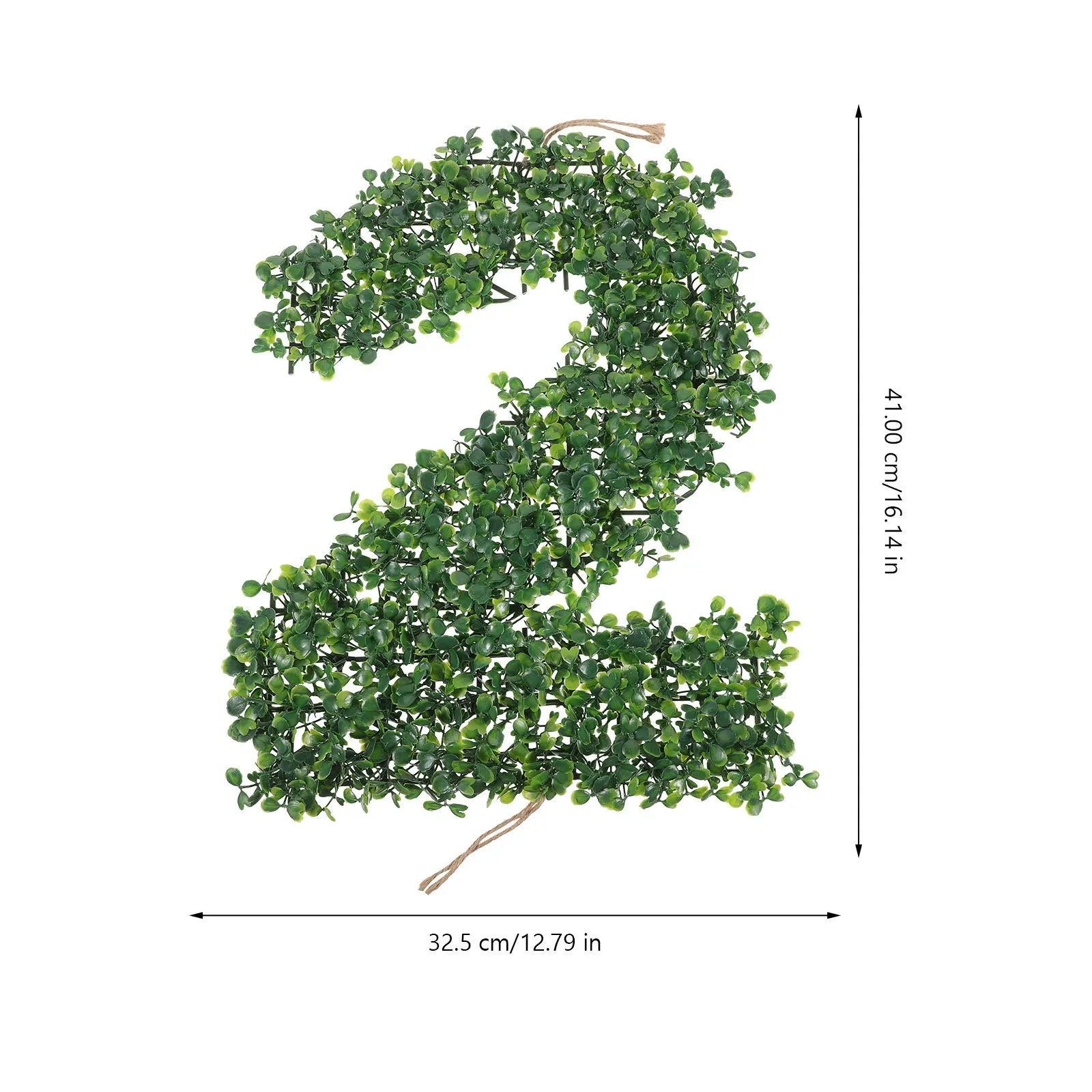 

Number 2 Photo Prop Greenery Decor Realistic Lightweight Good for Wall Decor Number Sign Two Birthday Decorations