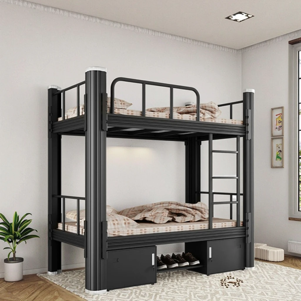 durable-steel-twin-size-bunk-bed-frame-with-storage-drawers-modern-design-metal-bed-for-school-dormitory-and-hostel