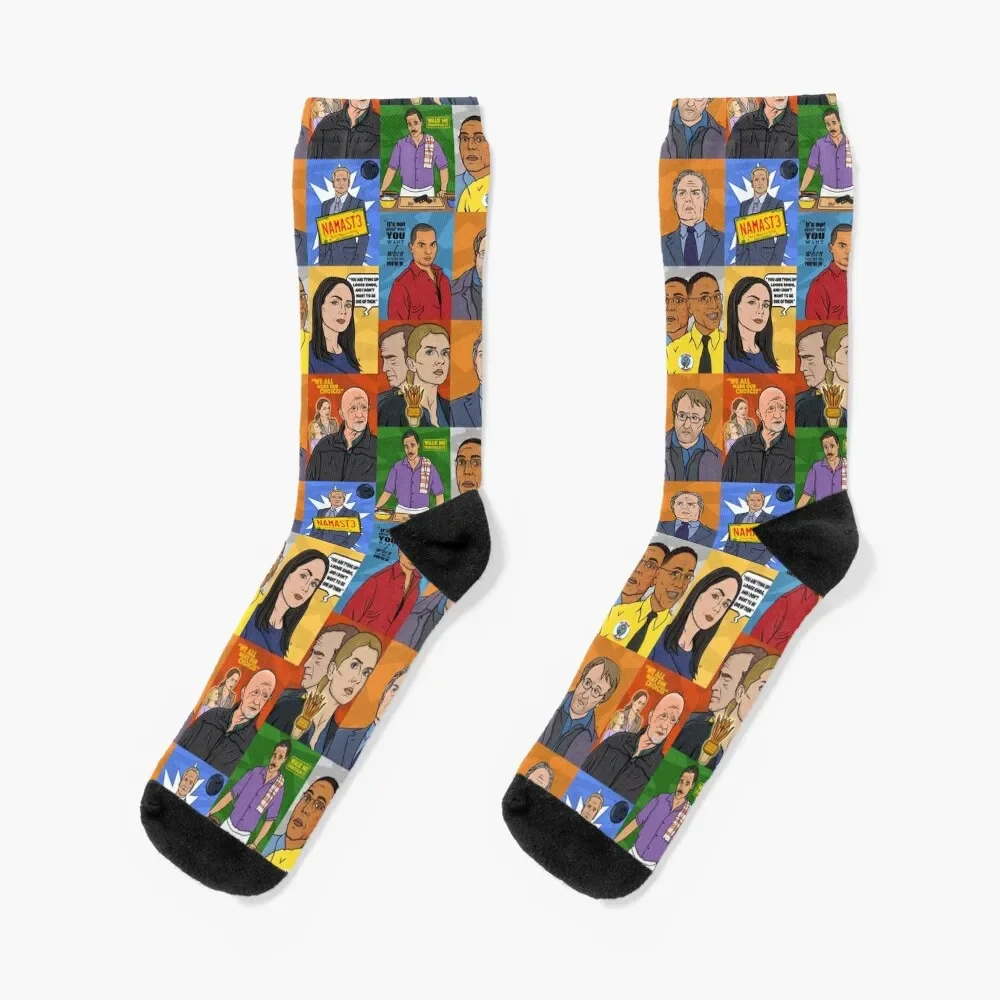 Better Call Saul Mosaic Characters Socks hockey winter gifts Soccer christmass gift Socks Men Women's