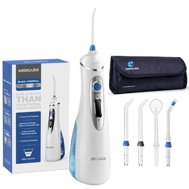 

Waterpulse V400Plus Cordless Water Flosser Teeth Cleaner Portable Oral Irrigator USB Rechargeable Dentals Flosser