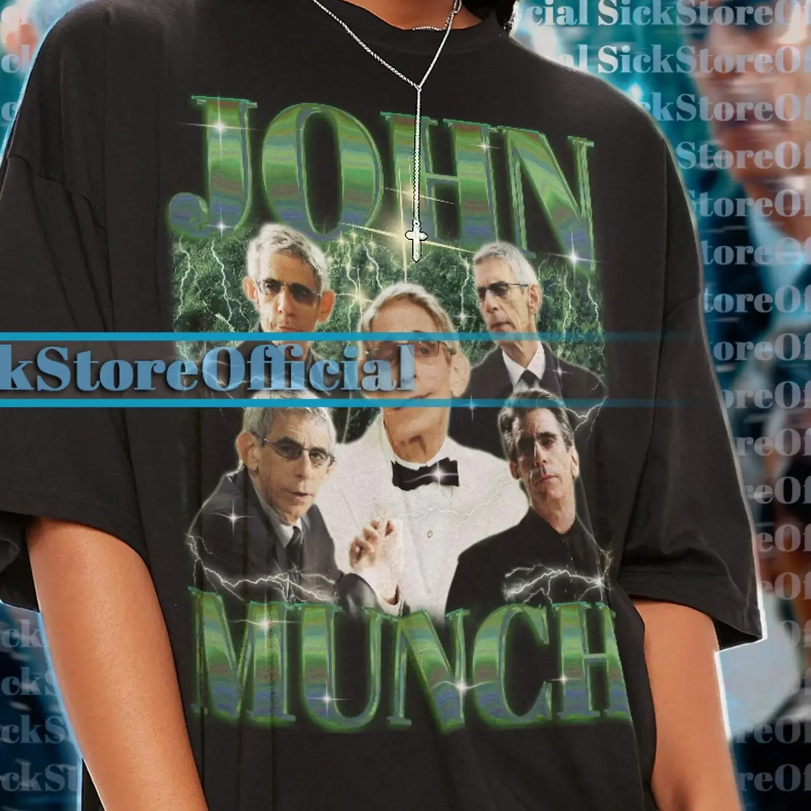Vintage John Munch Homage T Shirt 90s Retro Fan Merch Casual  Top vintage Washed Breathable Unisex Versatile streetwear