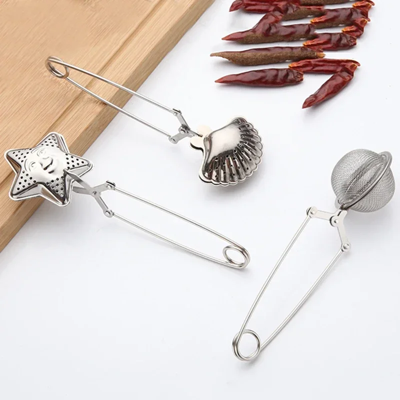 Reusable Infuser Basket Fine Mesh Stainless Steel Tea Strainer Filters For Loose Leaf Drinkware Accessories Tools