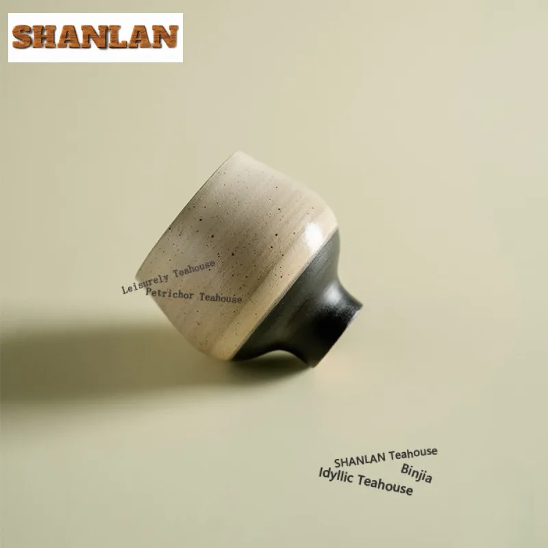 

Coarse Pottery Handmade Teacup Retro Tea Bowl Set of Cups Tea-tasting Personal Cup Jianzhan Master Cups Tea Ceremony Decoration