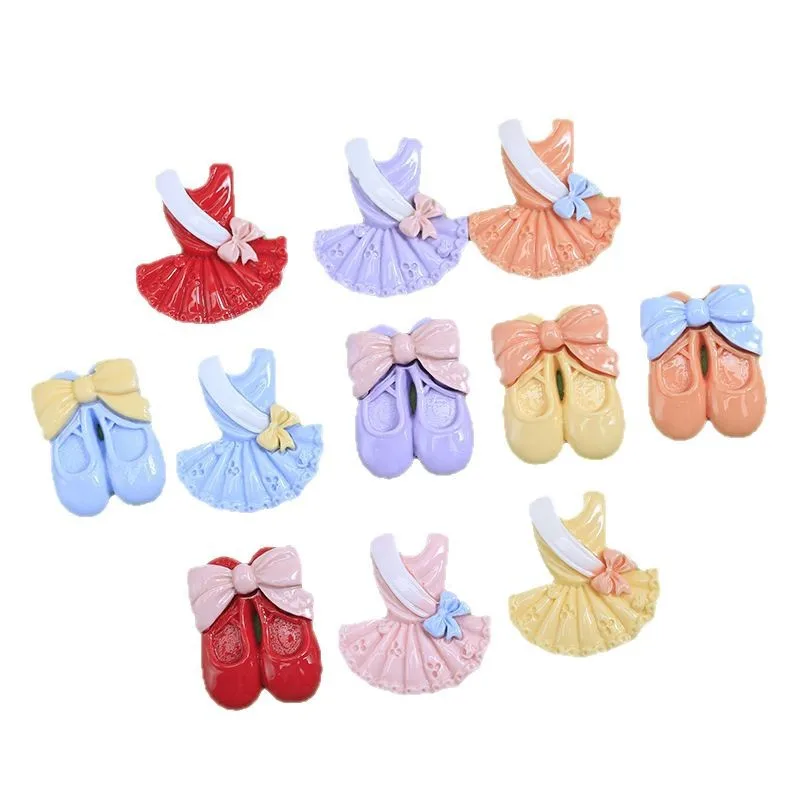 100 قطعة Kawaii الراتنج فلاتباك مصغرة فستان أحذية DIY بها بنفسك ل جراب هاتف دبوس الشعر المفاتيح أقراط سجل القصاصات دمية اكسسوارات #5