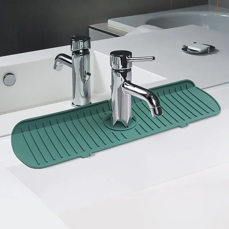 Küche Wasserhahn Splash Pad Silikon Waschbecken Wasserhahn Splash Schutz Matte Schwamm Ablauf Pad Arbeitsplatte Schutz für Bad Küche Gadgets