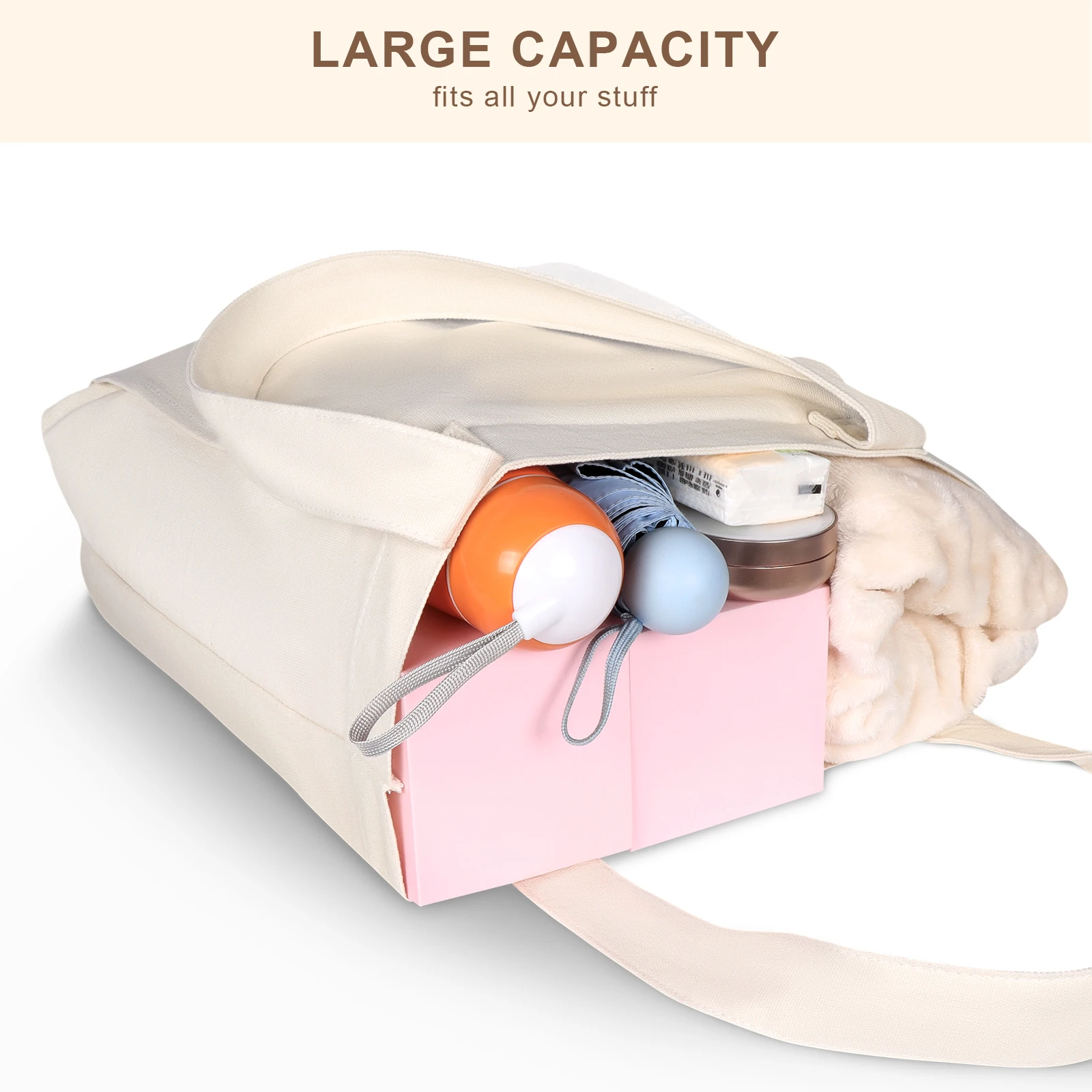 Custom Logo Big Canvas Yoga Mat Bag Gym Shopping Beach Travel Handbags Free Design Print DIY Personal Picture Name Gifts