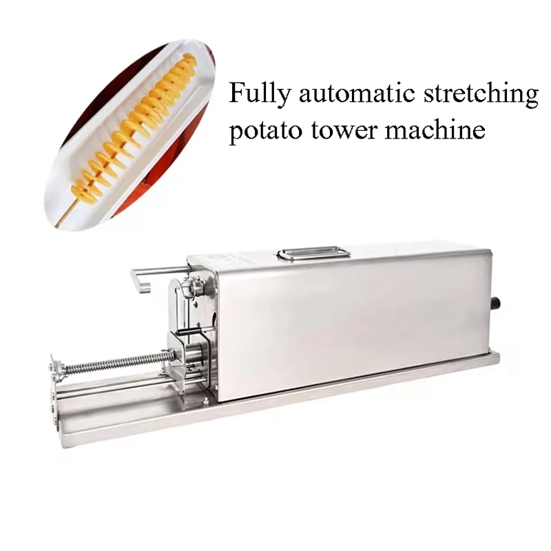 Electric Spiral Potato Slicer Auto Stretch Potato Chips Efficient Potato Tower Machine Fit Stick 40cm