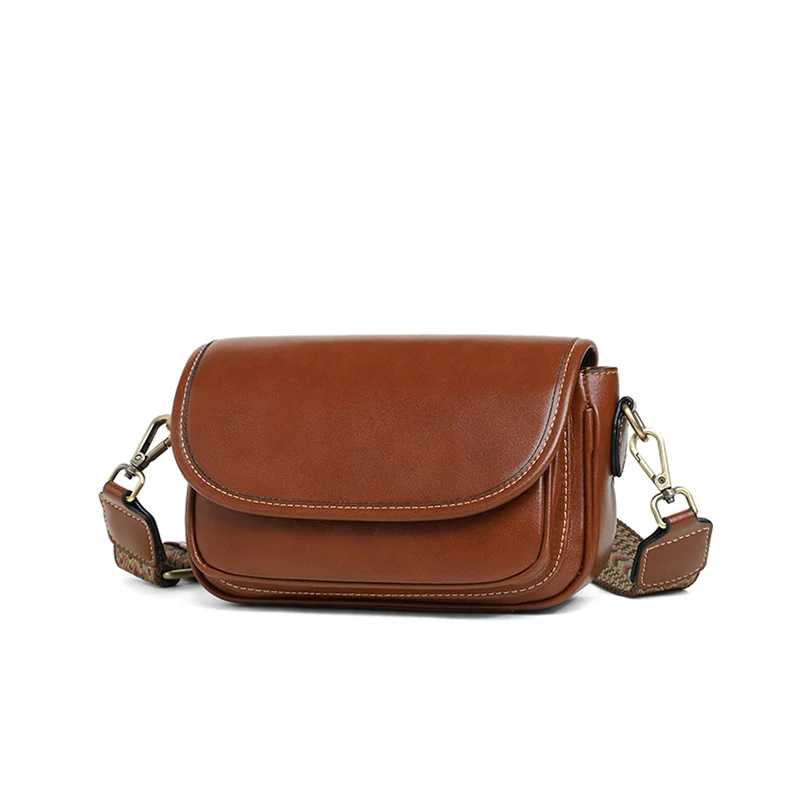 Retro leather women's bag crossbody bag new fashion all-in-one senior sense of foreign style head layer cowhide shoulder bag