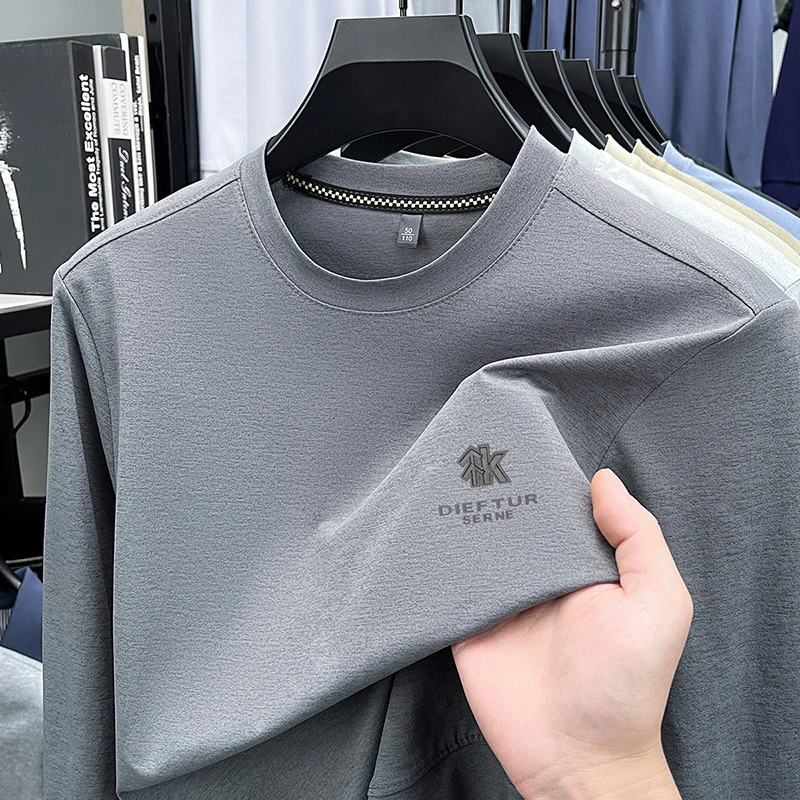 2026 Neues Herren-Basic-Sweatshirt aus Komfortablem, Atmungsaktivem Stoff mit Langen Ärmeln für Herbst und Winter – Detail 7