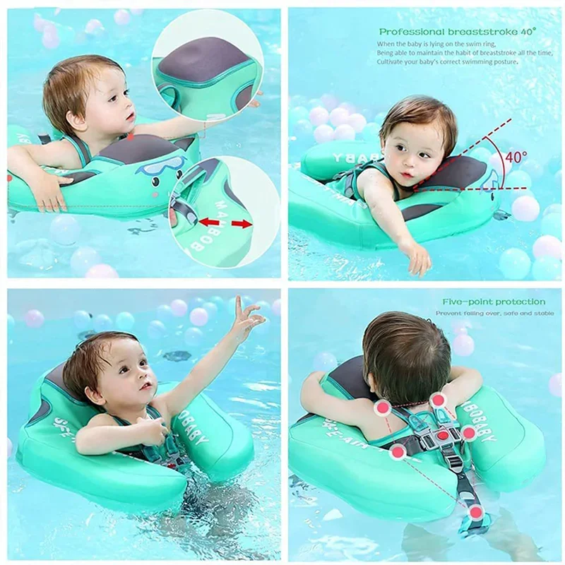 Anneau natation flottant et allongé pour bébé, jouet  piscine, entraîneur natation, solide, non gonflable, nouveau-né