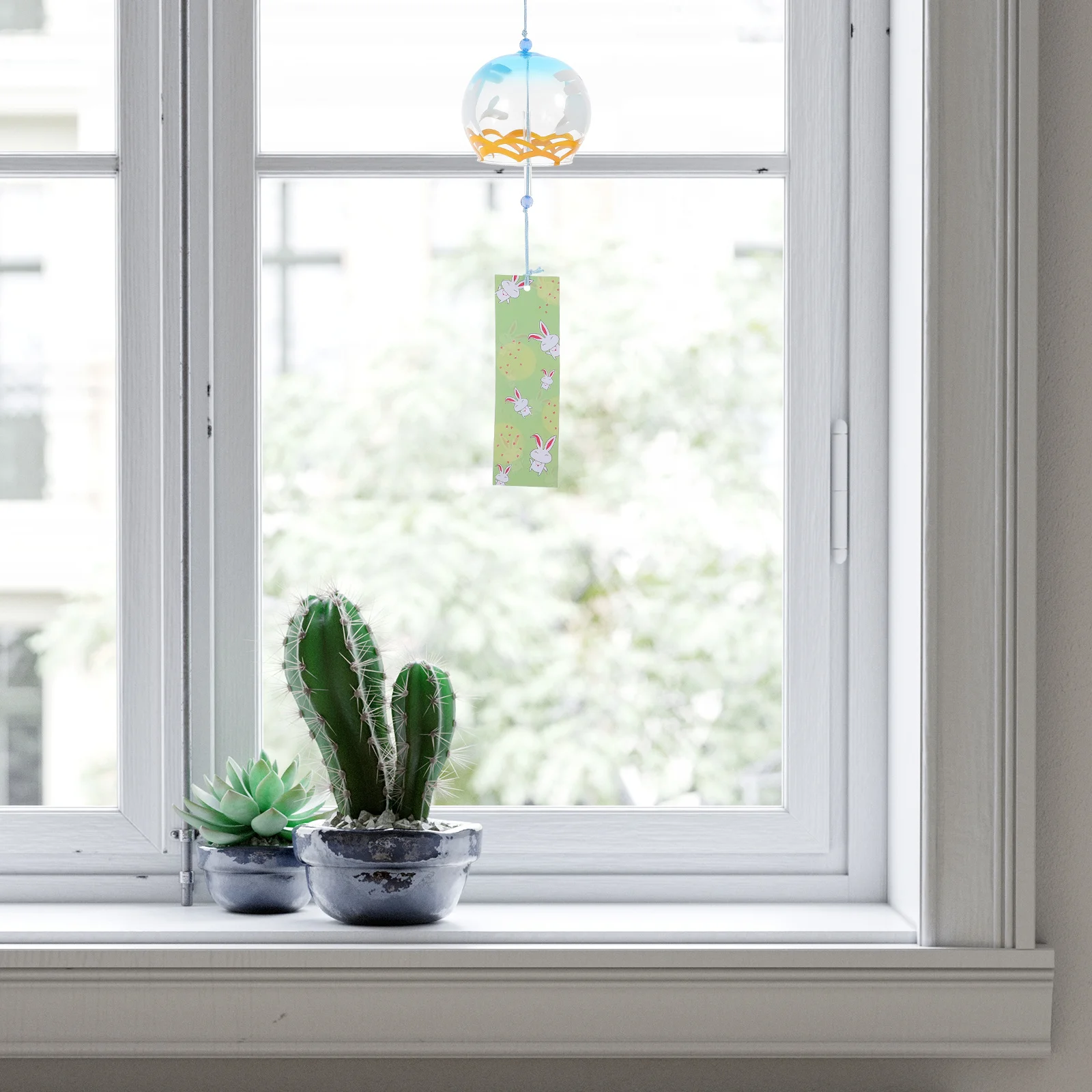 

Japanese Style Glass Wind Bell Hanging Chime Ornament for Garden Balcony Patio Outdoor Home Relaxing Decor Japanese Wind Chime