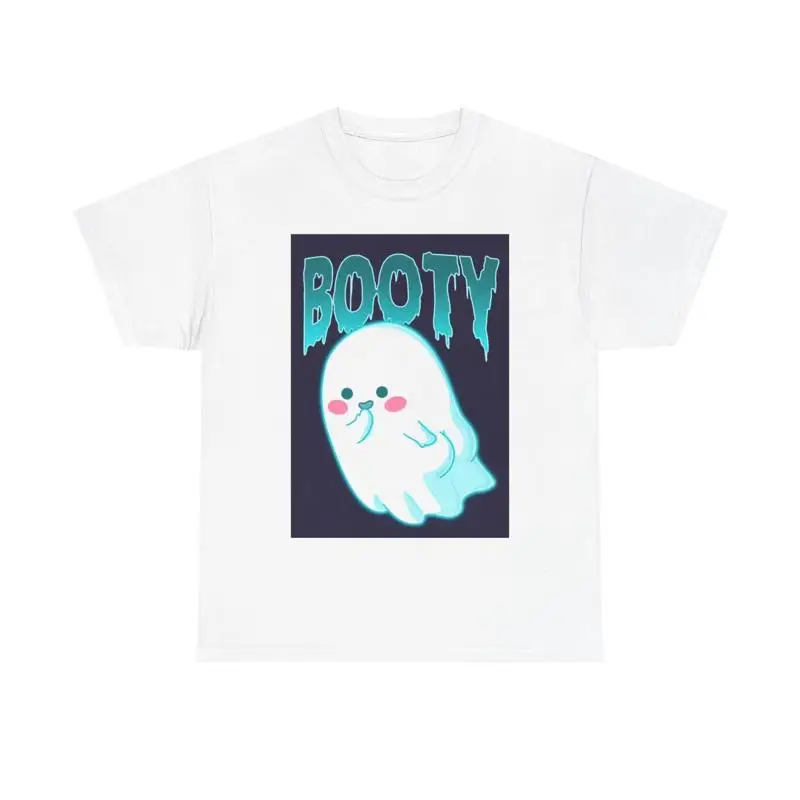 Ghost Booty T Shirt Funny Cute Heavy Cotton