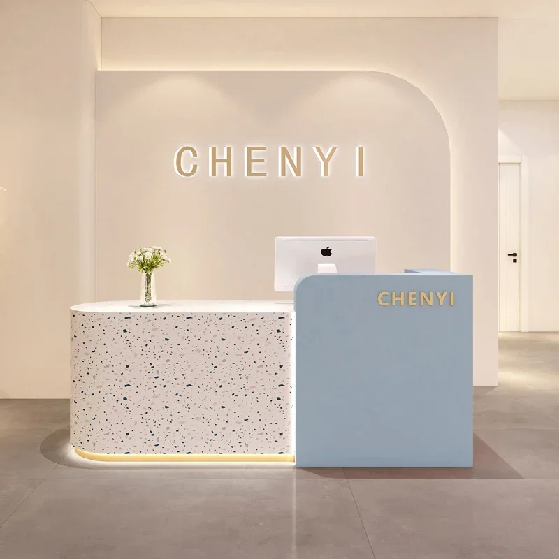 Luxury Cabinet Reception Counter Desk Cafe Office Secretary Furniture Luxurious Beauty Minimalist Bureau Postmodern Furniture