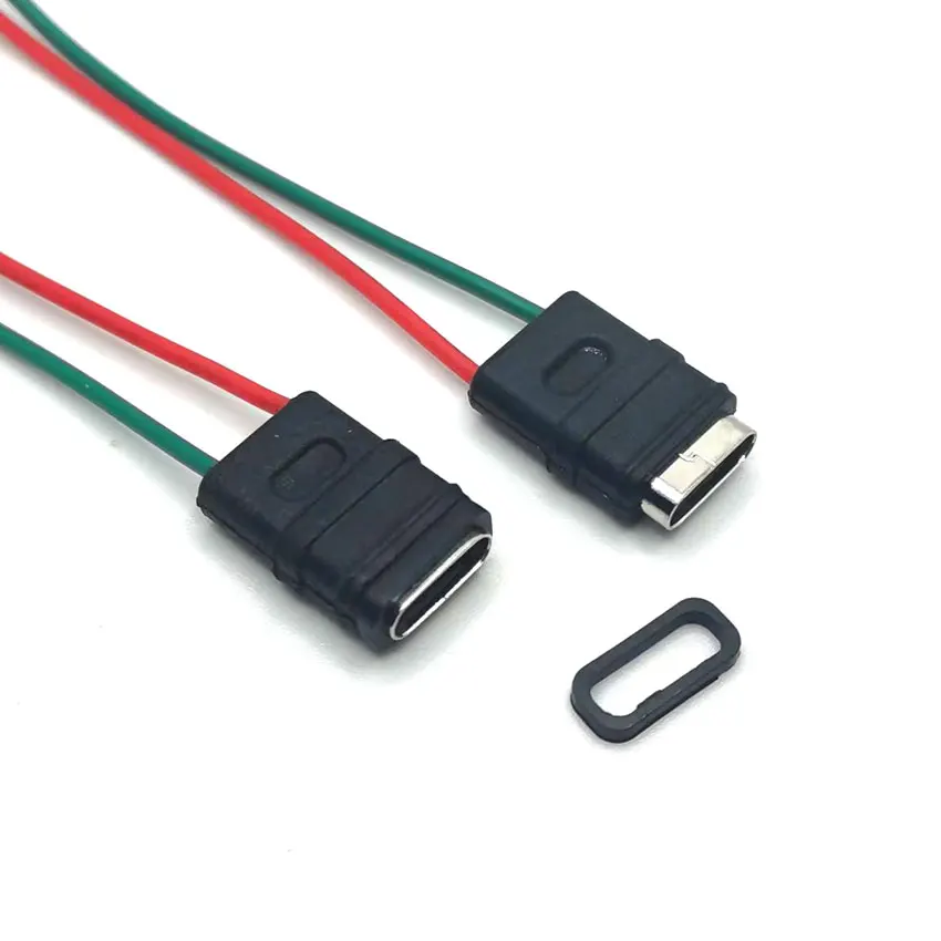 IPX5 7 방수 커넥터, USB 타입-C 용 2핀 여성 콘넥터로 안정적인 외부 환경 사용 가능