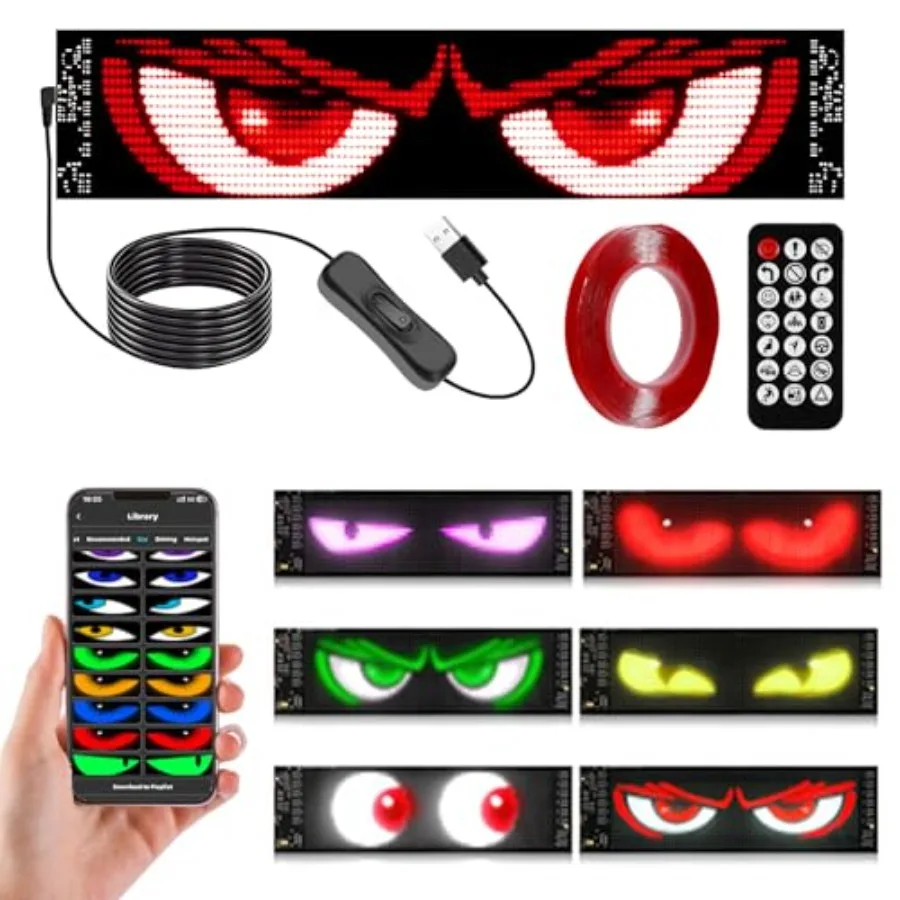 Golf Cart Decorations Light for Windshield, DIY Pattern Soft Screen LED Light Sign for Golf Cart Accessories, 23*5