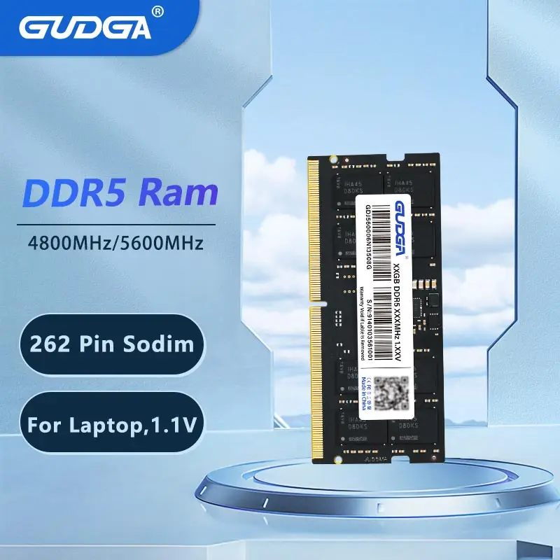 GUDGA DDR5 8GB 16GB 32GB 4800MHz 5600MHz Original SODIMM 1.1V 262 Pin Laptop Notebook RAM Memory Module