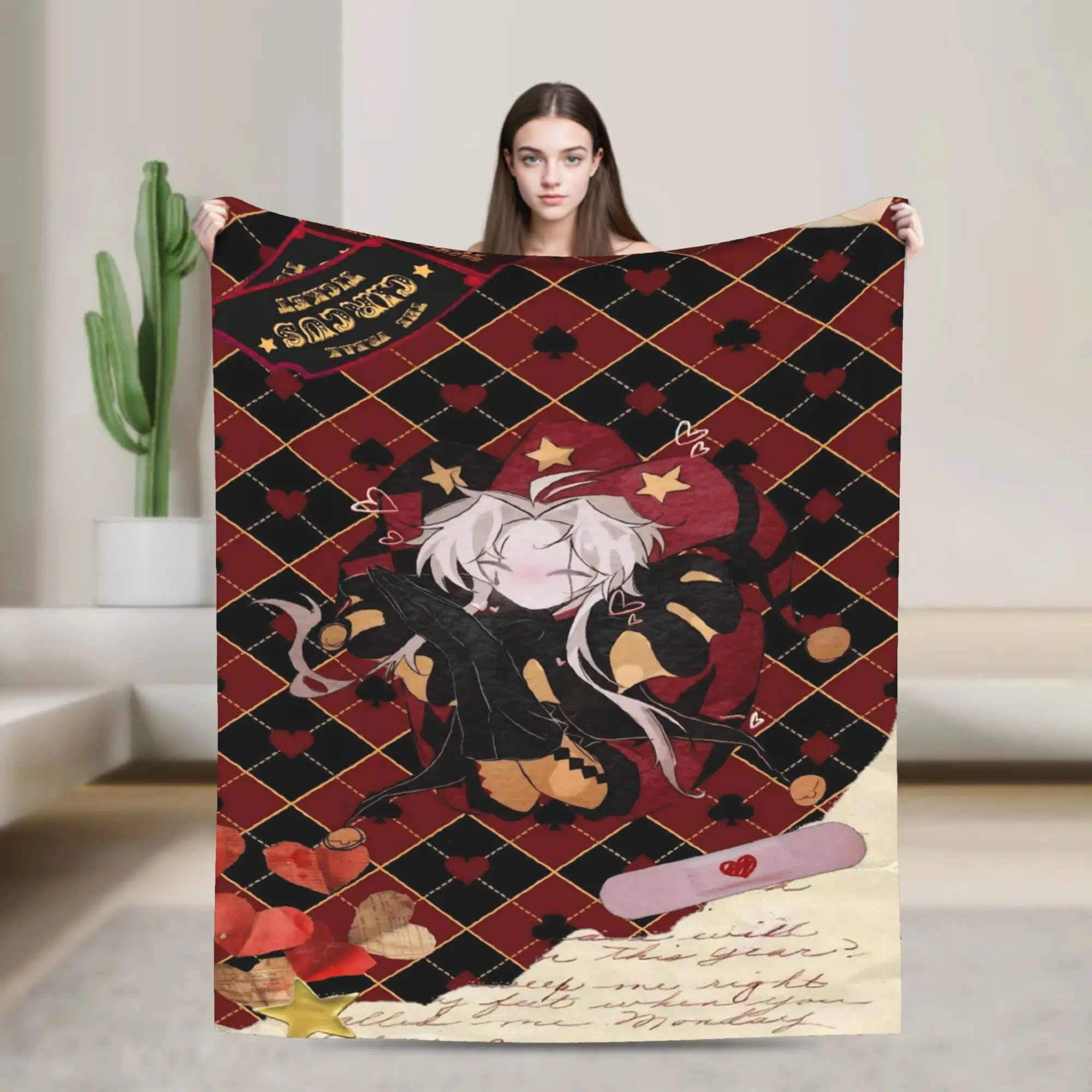 Pierrots The Freak Circus Blanket Flannel  Relax Ultra-Soft Throw Blanket for Bed Rug Piece