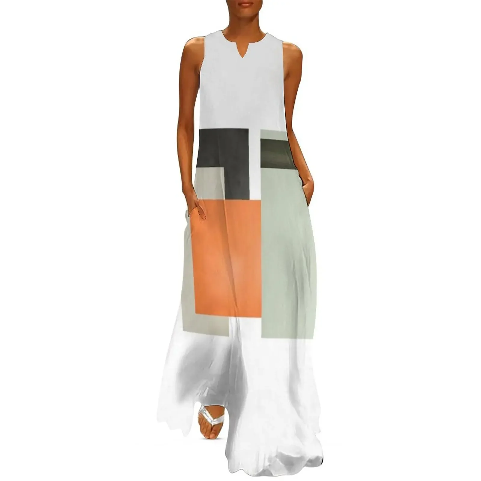 

Bauhaus textile pattern Long Dress summer clothes summer dresses women 2025 elegant dress dress women summer