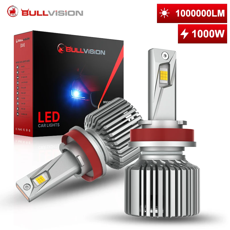 

Bullvision H7 H11 LED Headlight Bulbs H8 H9 H4 9005 HB3 9006 HB4 9012 Hi-Lo Beam LED Fog Light Lamps 6000K Diode Powerful 12V