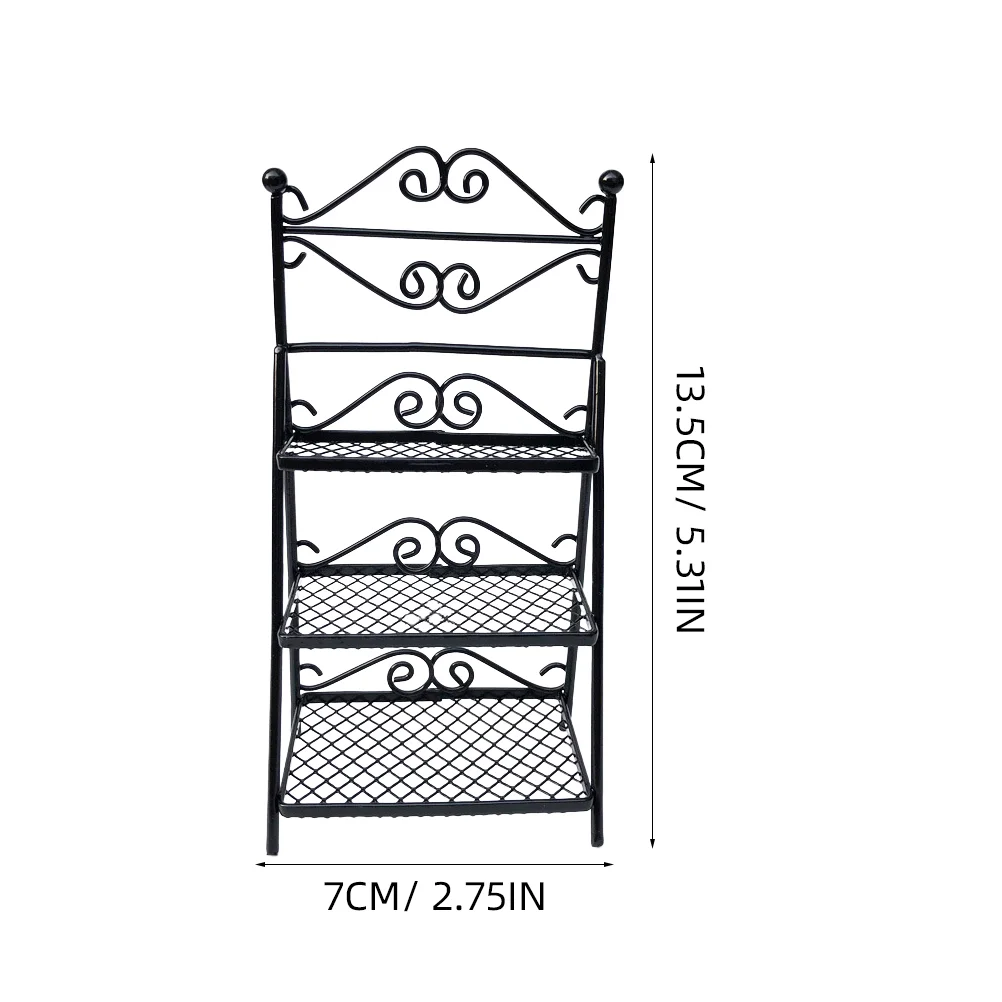 Mini Flower Stand Decorative House Small Iron Miniature Furniture Accessories