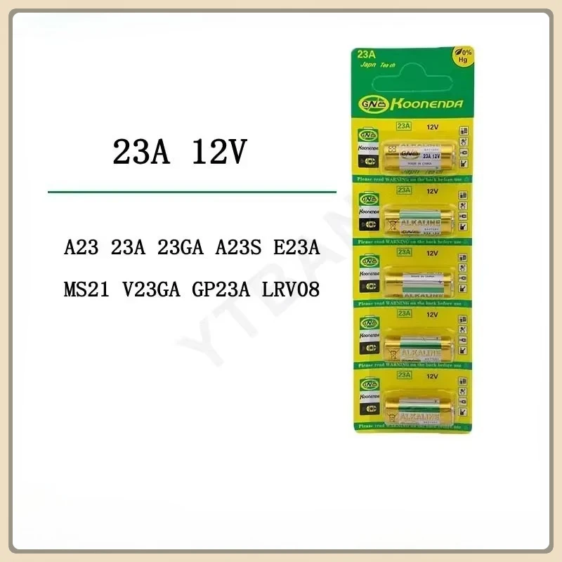 

Dry Cell 12V Alkaline Battery A23 23A 23GA A23S E23A MS21 V23GA GP23A LRV08 For car Alarm Remote Control Doorbell Batteria