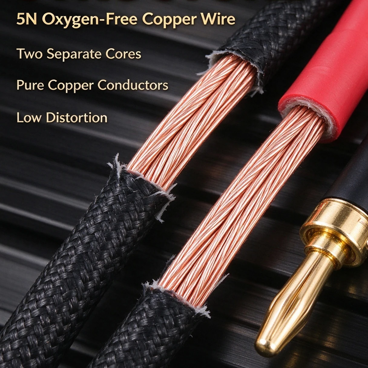 Kabel głośnikowy HIFI klasy 5N o wysokiej czystości, główne i dodatkowe głośniki, wzmacniacz mocy surround, komputerowy kabel audio — zdjęcie produktu 6