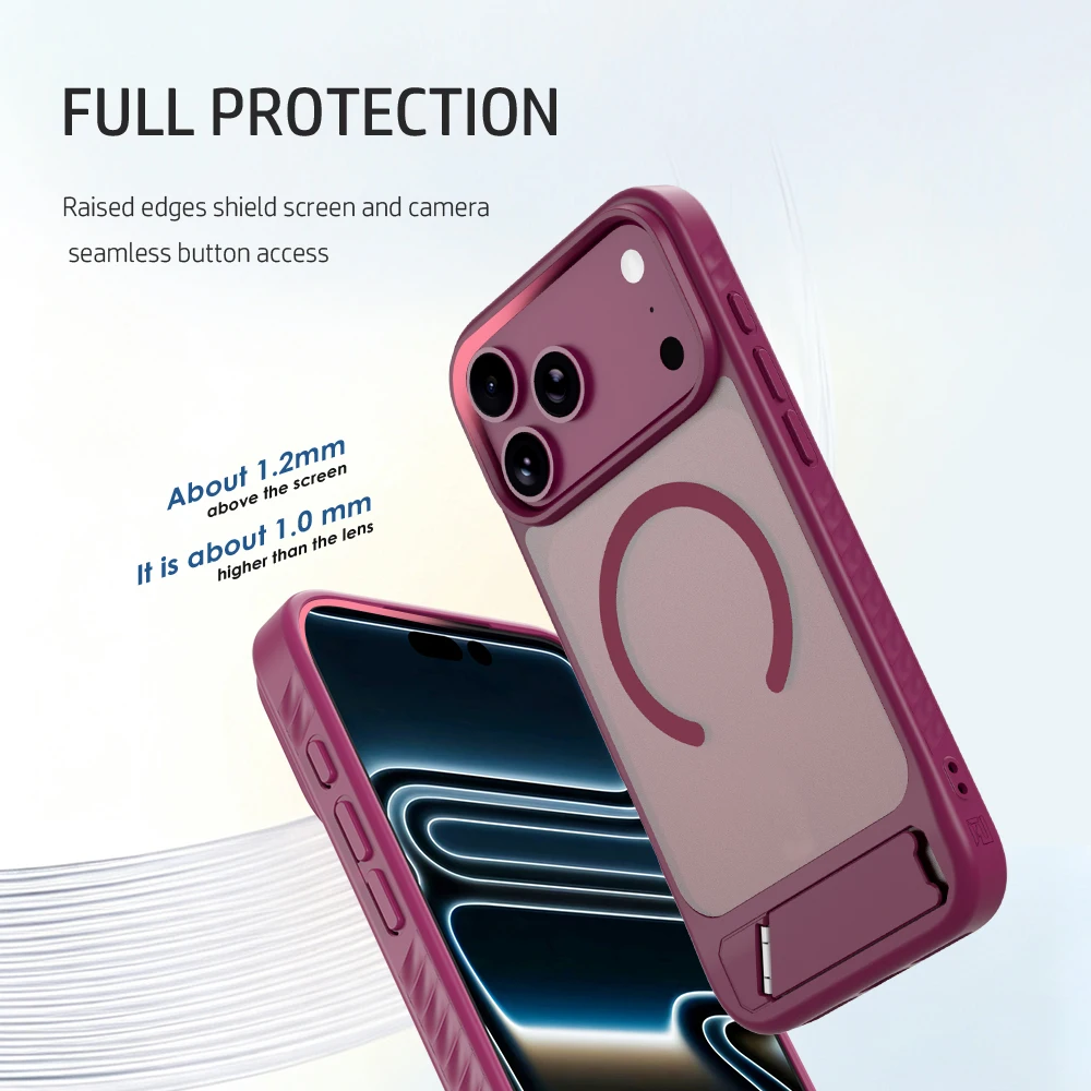 Für iPhone 18 Pro Hülle Ständer Magnetische Hülle PC+TPU Schutz Für iPhone 17 Pro Hülle – Detail 13
