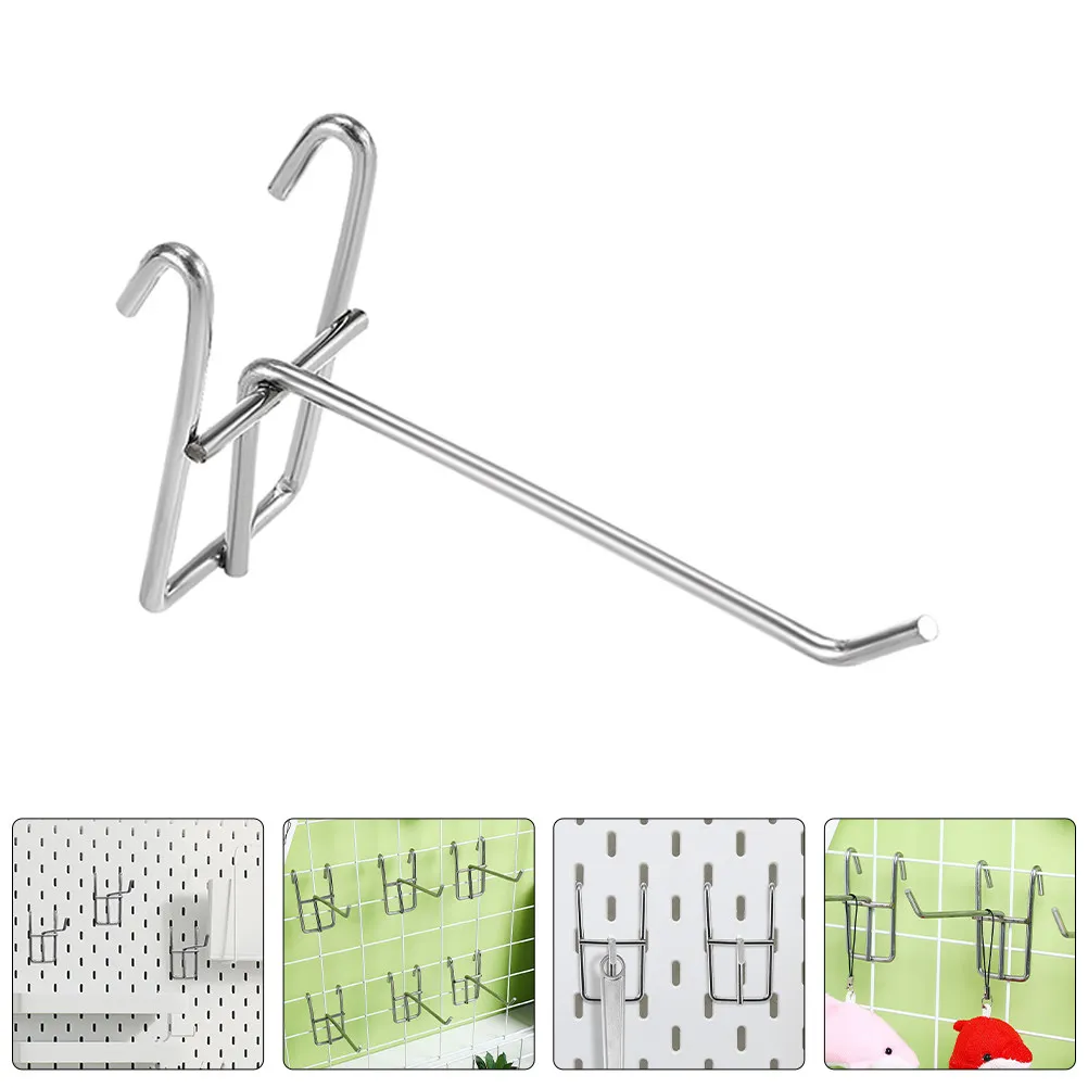 40Pcs Wear Resistant Iron Gridwall Hanging Hooks for Grid Panels Display Racks Garage Shop Retail Store Space Optimizing Utility