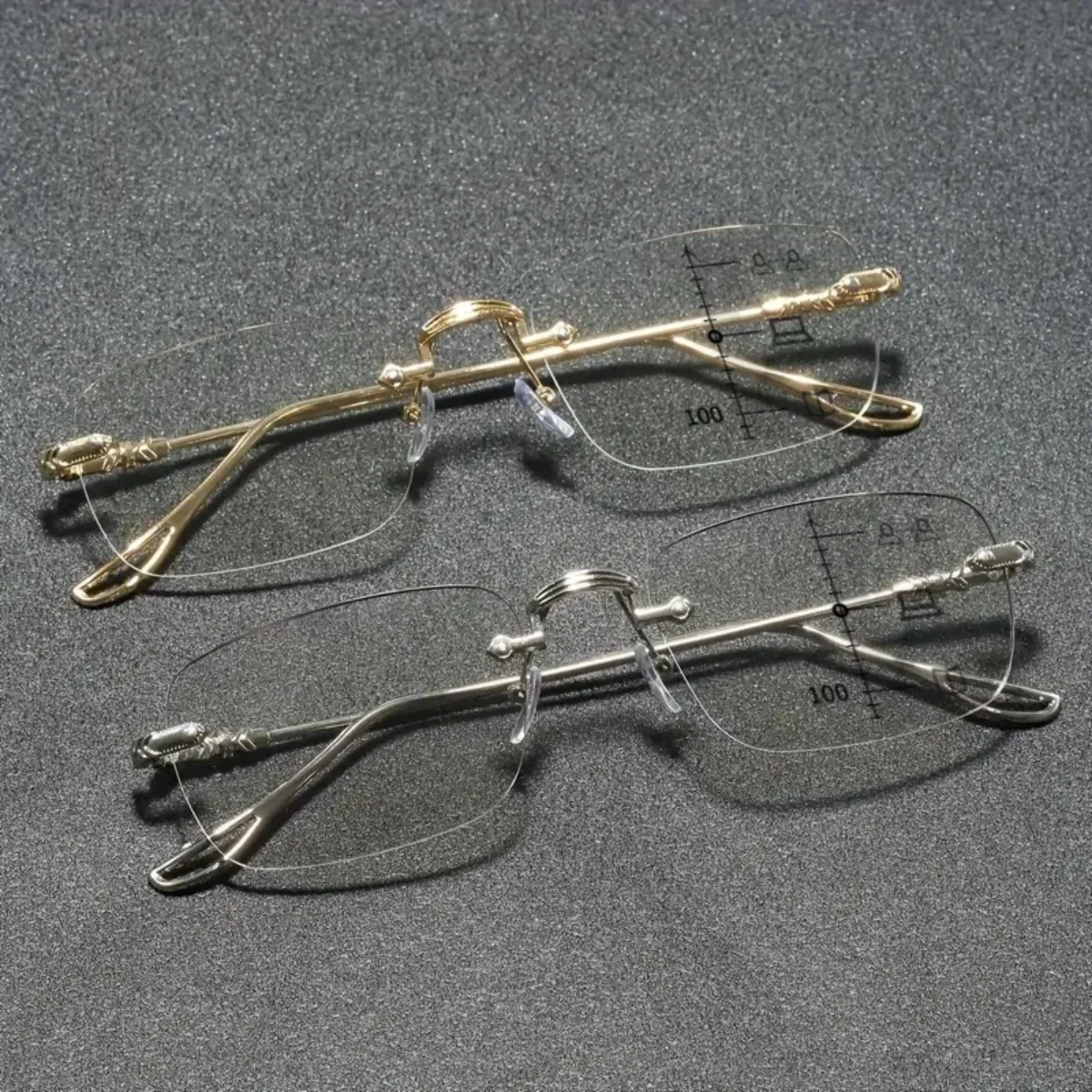 European and American fashionable multi focus anti blue light reading glasses with photochromic and anti eye fatigue properties,