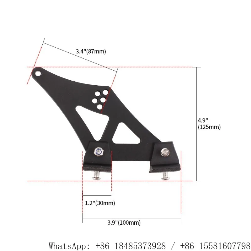 Car Modification Aluminum Spoiler Mounting Brackets Drilled Support Legs for 5/7/10 Inch GT Rear Wing Complete Hardware Set