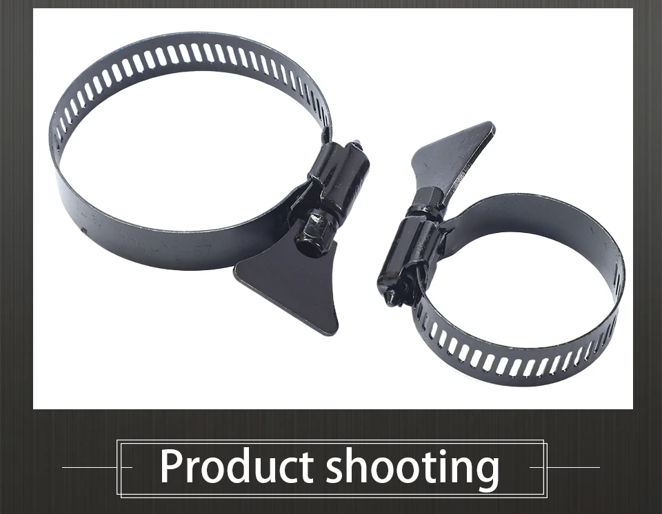 1-5 Stück Verstellbare Schlüsselklemme Schlauchschelle 6-235mm Schwarz Edelstahl Schneckengetriebe-Schlauchschelle für Wasserhähne Wasserleitungen Automobil – Detail 8