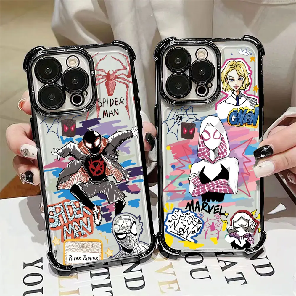 

Gwen Spiderman Miles Morales Case For Samsung Galaxy A57 A37 A17 A07 A56 A16 A26 A06 A36 A55 A35 A25 15 5G A14 A34 A52 A54 Cover