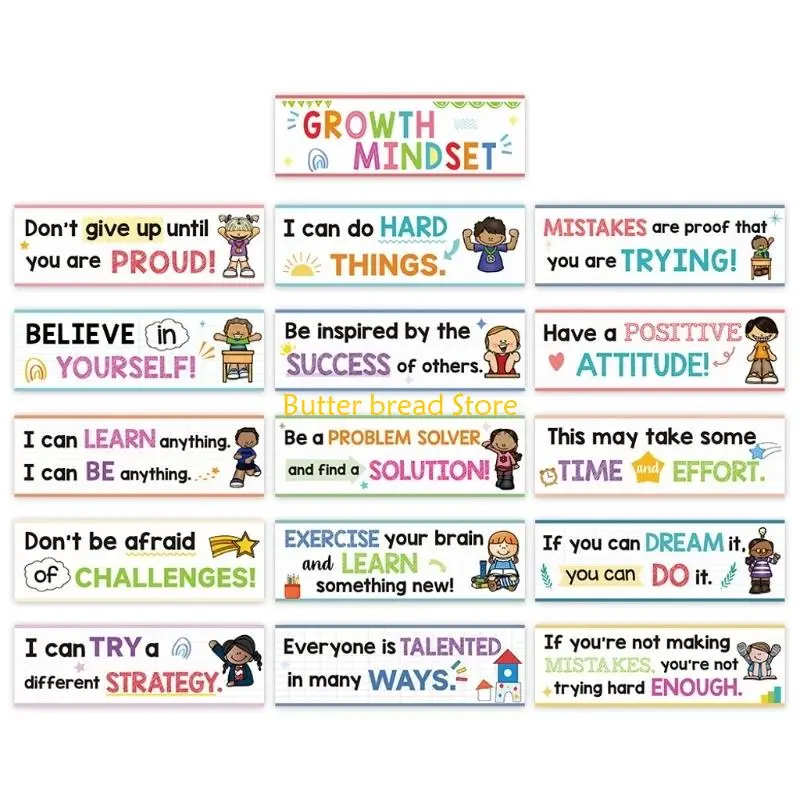 W89C Pack of Educational Kids Classroom Posters With Alphabets Number Animals Themes