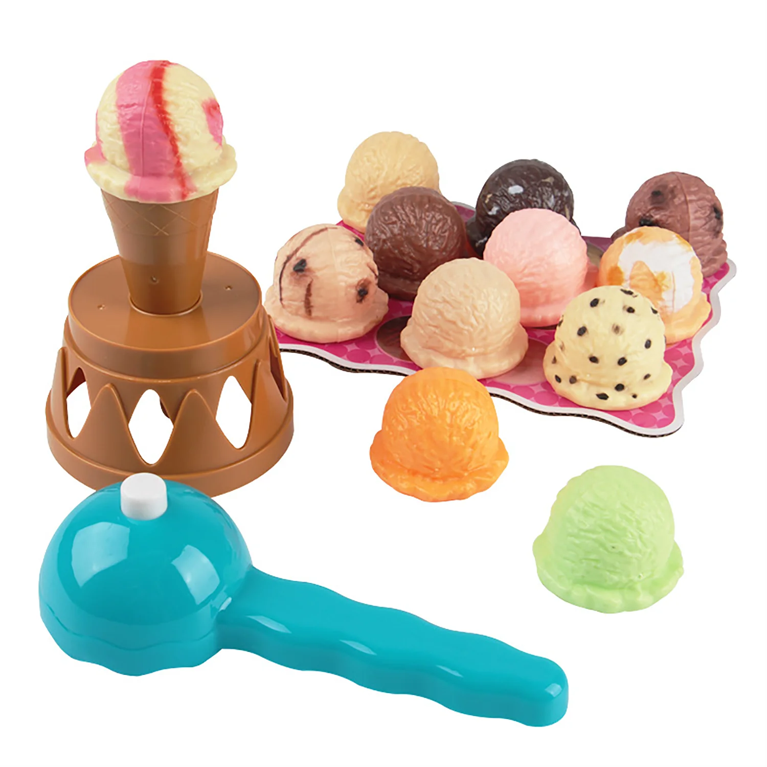 Guojiajia Ice Cream Folding Toy Parent Child Interactive Simulation Ice Cream Party Set Desktop Game