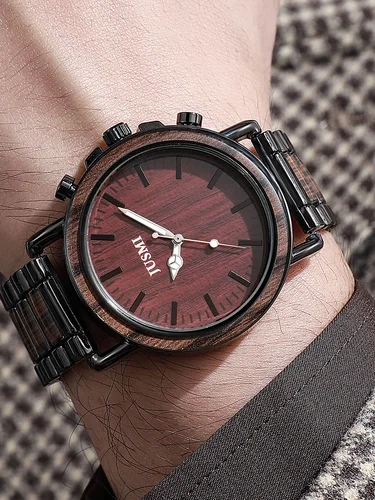Imagen 2 del producto Niche Wood Watch Novedad Moda Distintivo Reloj de Cuarzo para Hombres para Regalos de Navidad y Halloween