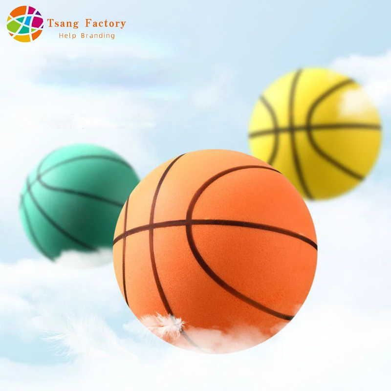 Silent Basketball Indoor Mute Ball No Noise Soft And High Elastic PU Foam Sports Ball Density Ball Children Sports Toy Games