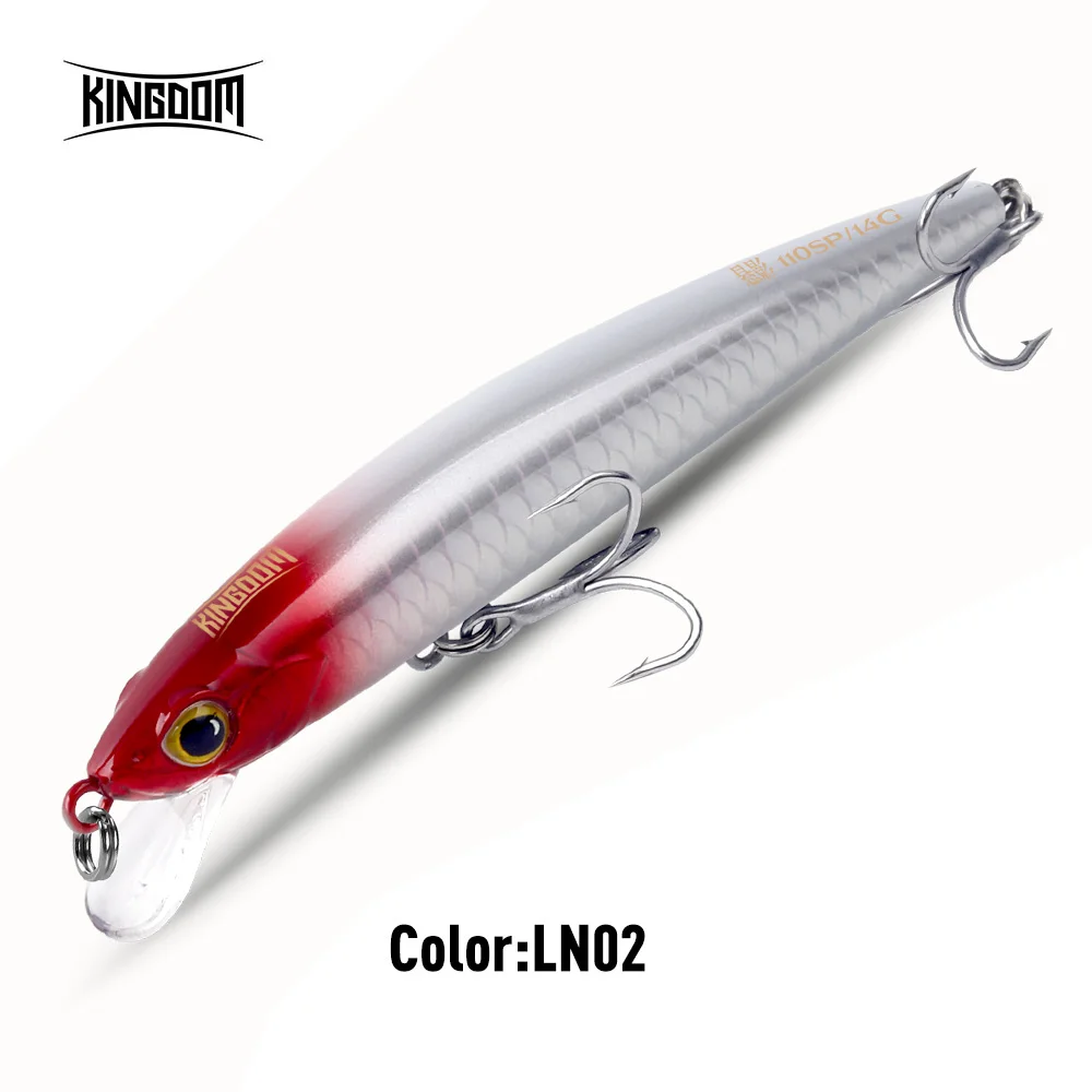 KINGDOM SP Shadow Angelköder 6,5 g 9 g 14 g 14,2 g Suspending Minnow Wobbler Kurbelköder Künstlicher Seebarsch Hecht Angelgerät