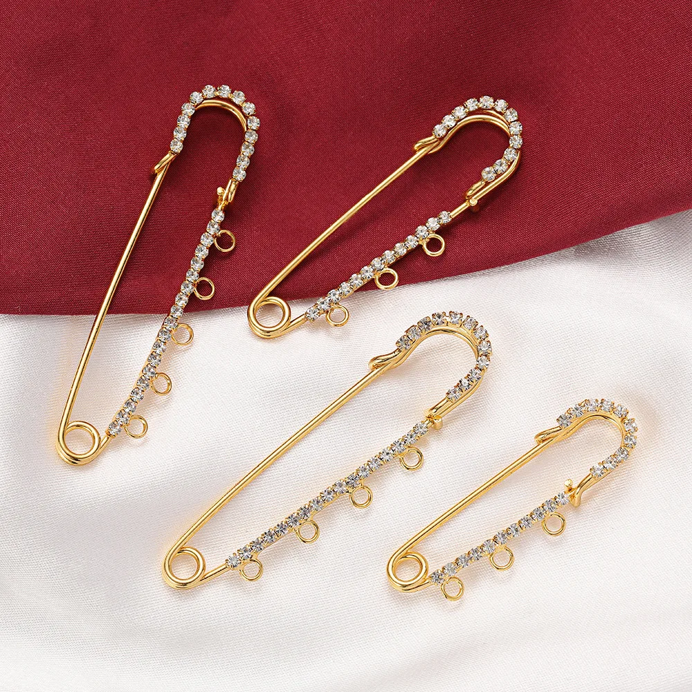 5 Stück 50/60/70/75mm Strass-Sicherheitsnadeln, Broschen-Rohlinge für DIY-Dekoration, Kleidung, Schmuckherstellung, Zubehör – Detail 5