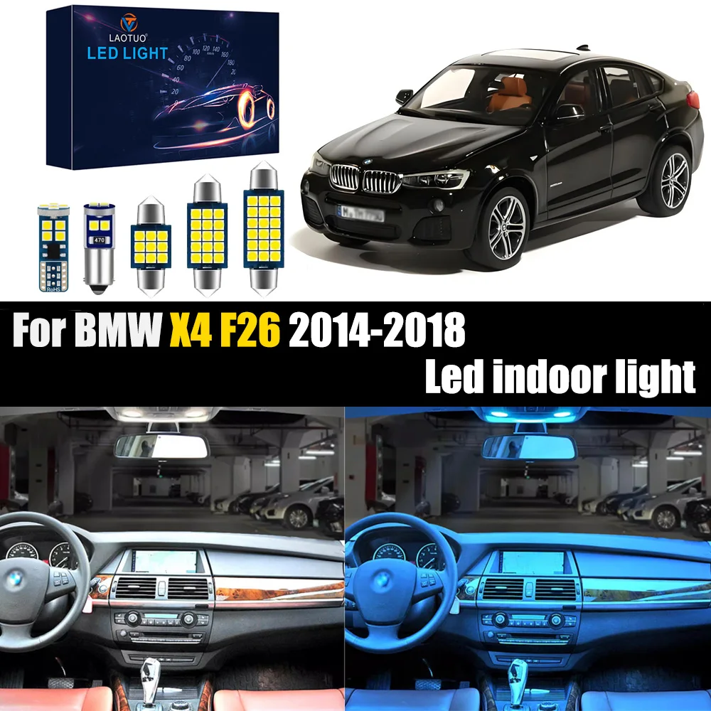 

11X Car Interior LED For BMW X4 F26 2014-2018 Canbus Vehicle LED Bulb Interior Dome Map Trunk Light Auto Lamp accessories Kit