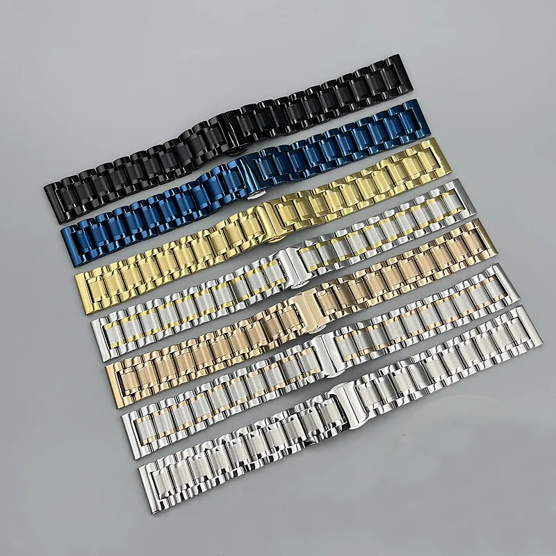 

5 шт./лот, 12-24 мм, твердый ремешок для часов из нержавеющей стали, 12/14/15/16/17/18/19/20/21/22/23/24 мм, ширина, ремешок для часов, браслет, оптовая продажа