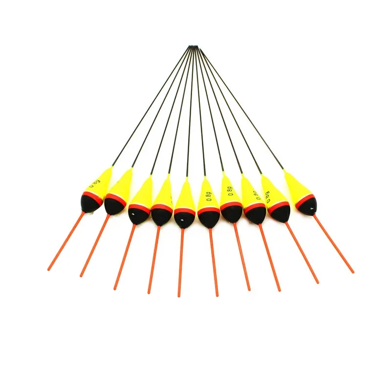 Agape 10pcs/Lot Yellow Balsa Carp Fishing Floats Pole Bobber 0.8G Buoyancy Fishing Accessories Tackle Wedkarstwo Karpiowe 201147