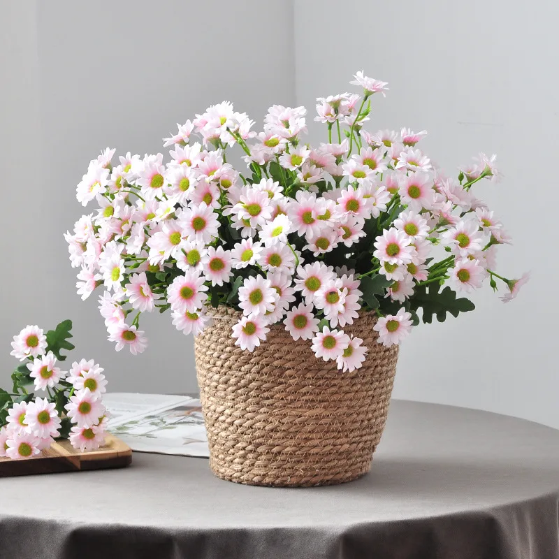 Künstliche Blumen aus Seide, Gänseblümchen, Valentinstag, DIY-Geschenke, Zuhause, Zimmer, Garten, Party, Hochzeit, Blumenstrauß, Dekoration, Basteln, Vase, künstliche Pflanzen, Kranz