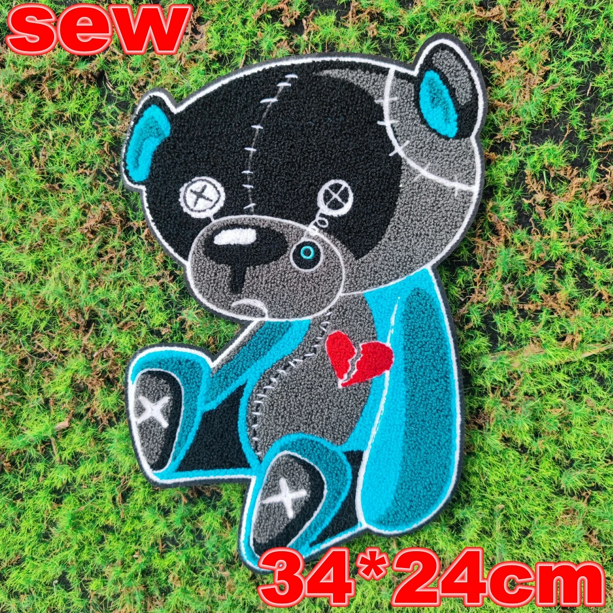 Embroidery Chenille Patch Bear Animal Cartoon Badges Bears Appliques dogs Patches for Clothing DIY Accessory ID235291