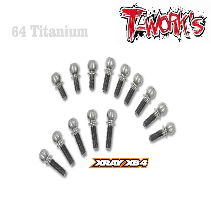 

Original T works TP-011 64 Titanium 4.9mm Ball End set ( For Xray XB4 ) professional Rc part