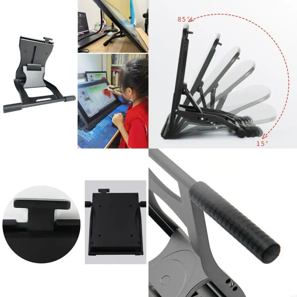 

K3NB Portable Plastic Metal Tablets Holder Foldable Structure AntiSlip for DTK168