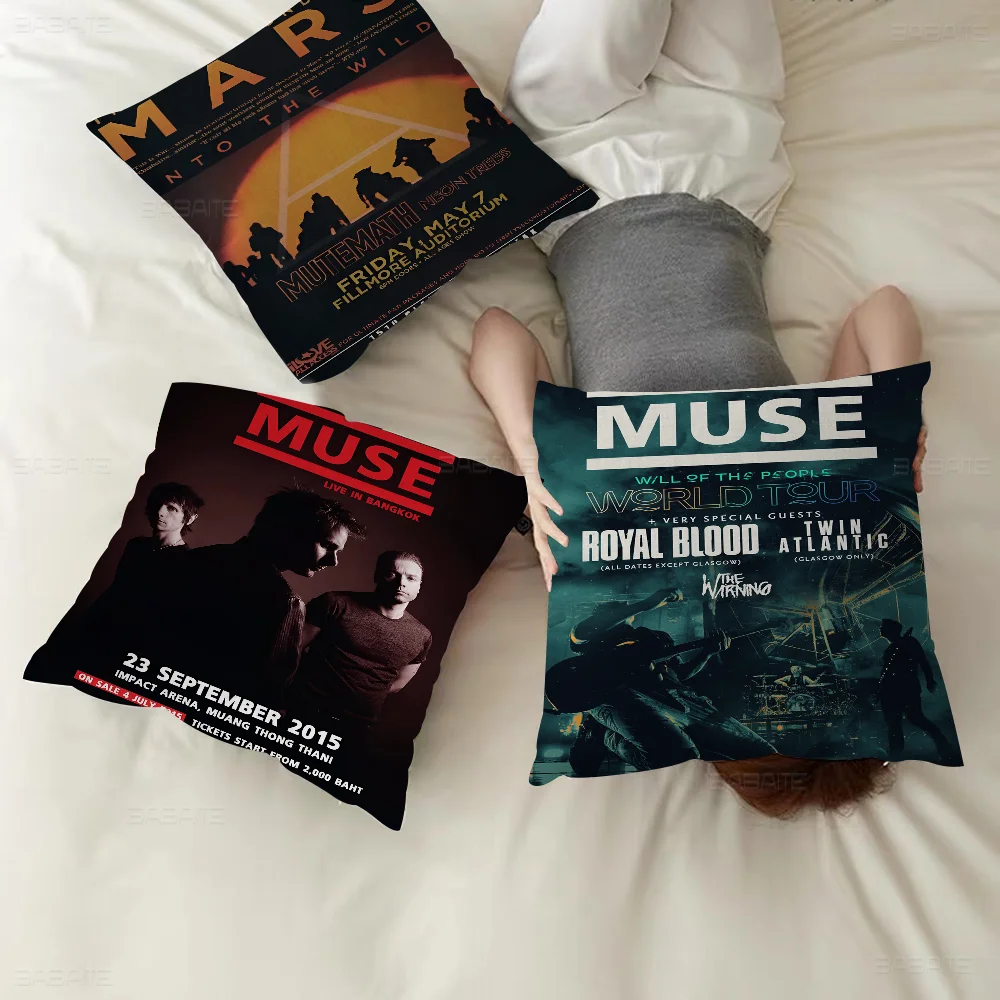 

Muse Band Maple Design Cushion Cover Happy Autumn Harvest Decor Holiday Decorati Pillow Cover