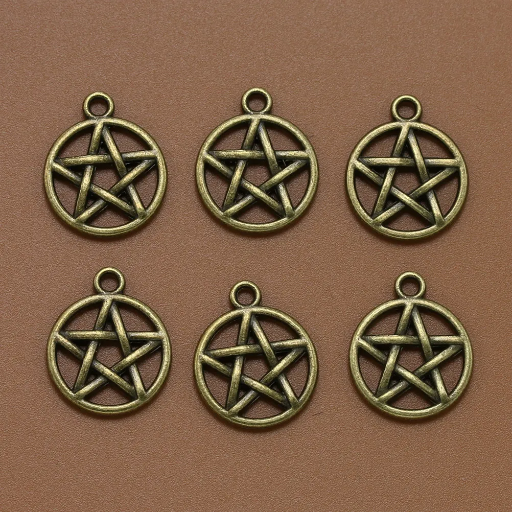 20pcs Five-Point Star Alloy Charms for DIY Jewelry Making – Necklace, Bracelet, Earring, Keyring & Anklet Craft Set
