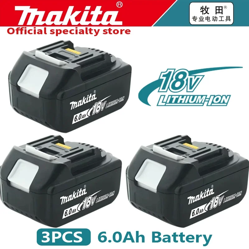 100% Genuine Makita 3Ah/6Ah//5Ah for Makita 18V Battery BL1830B BL1850B BL1850 BL1840 BL1860 BL1815 Replacement Lithium Battery