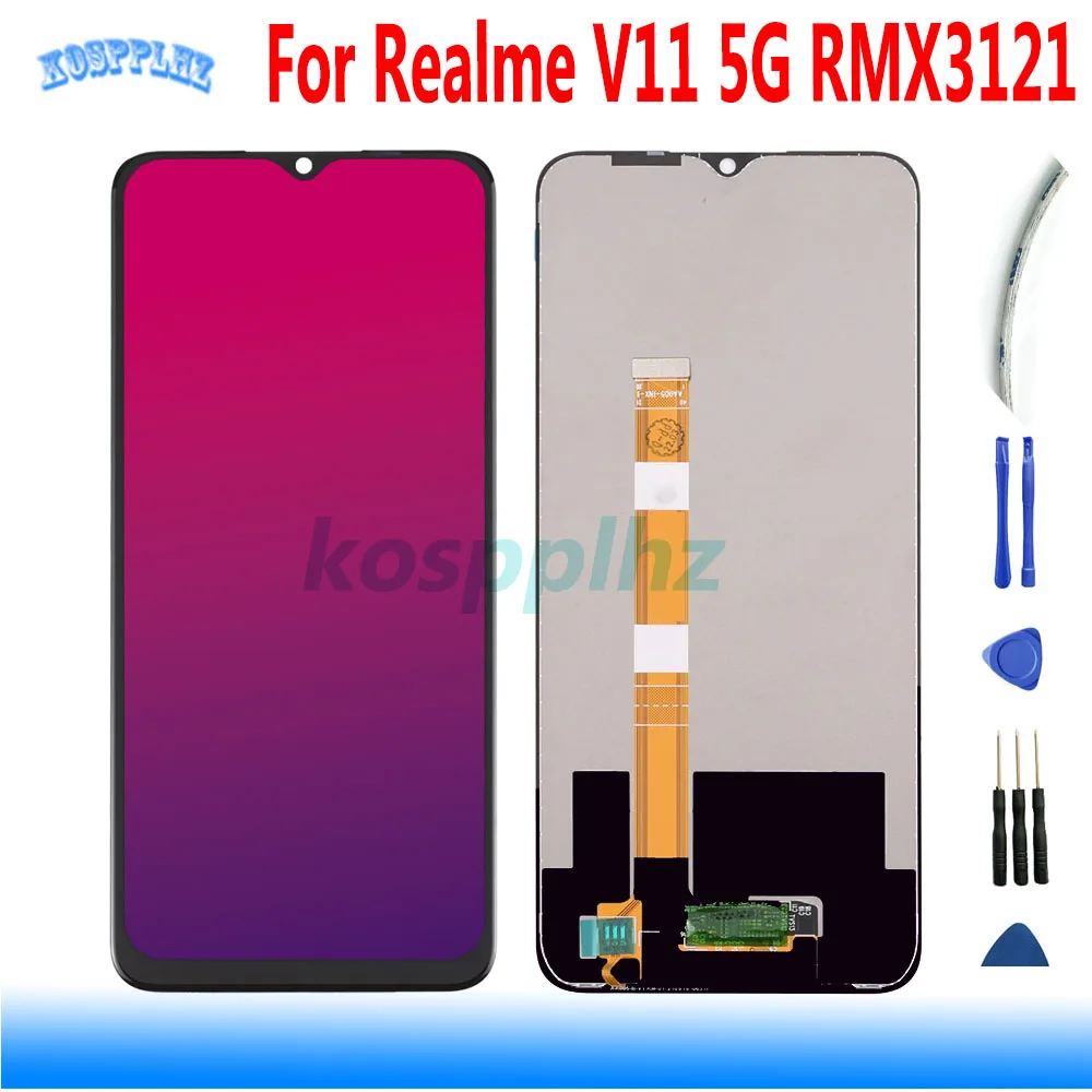 

6,52 "для OPPO Realme V11 5G RMX3121, RMX3122 ЖК-дисплей кодирующий преобразователь сенсорного экрана в сборе